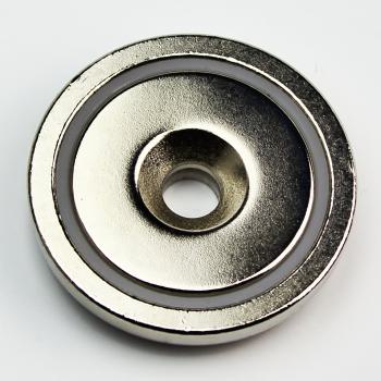 Super starker Magnet rund 36mm mit Loch für Kunststoffbox M ca. 40kg Zugkraft