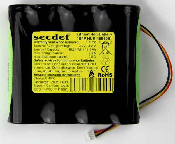 13600 mAh Akku mit mini Molex Stecker und 10cm Kabel